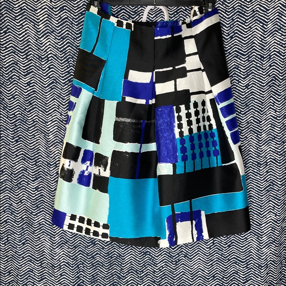 Lane Bryant Blue and Black A-Line Skirt